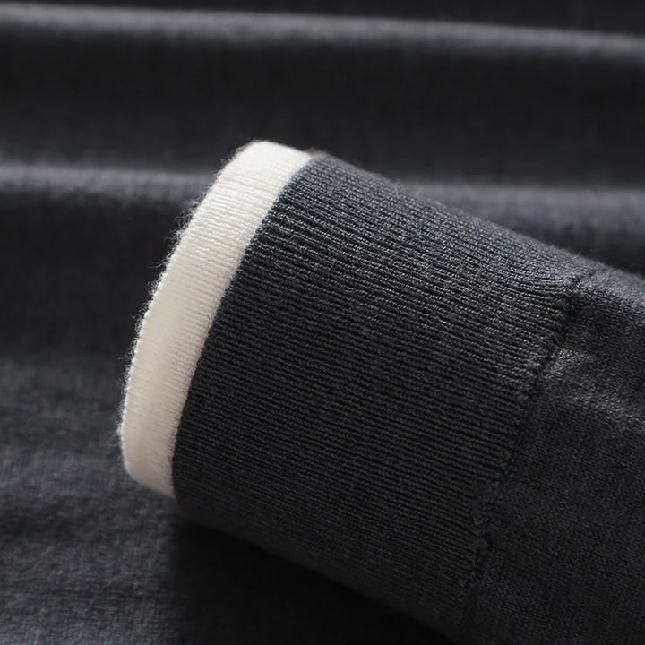 Mens Contrast Trim Knit Jumper