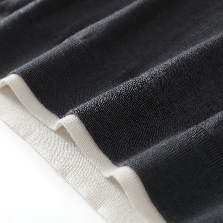 Mens Contrast Trim Knit Jumper
