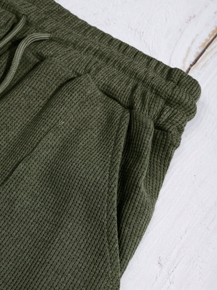 Mens Cotton Waffle Short Sleeve Set
