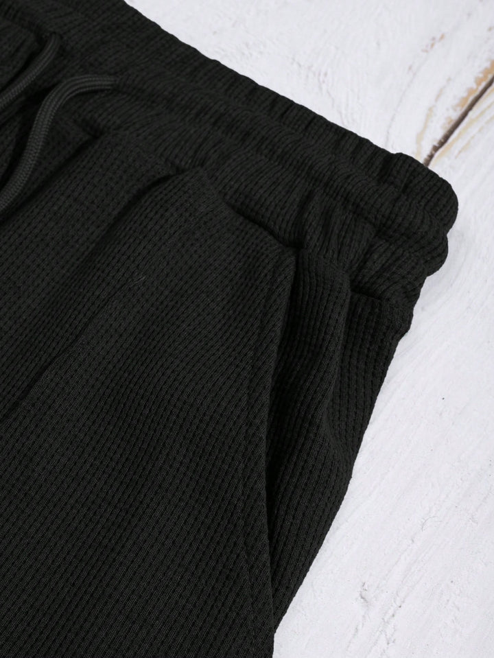Mens Cotton Waffle Short Sleeve Set