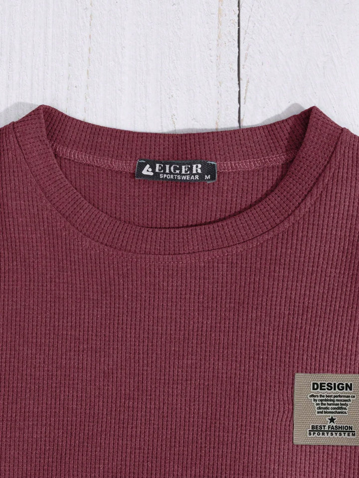 Mens Cotton Waffle Short Sleeve Set