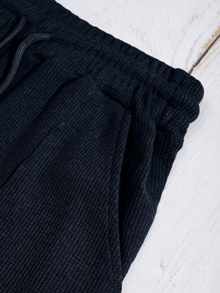 Mens Cotton Waffle Short Sleeve Set