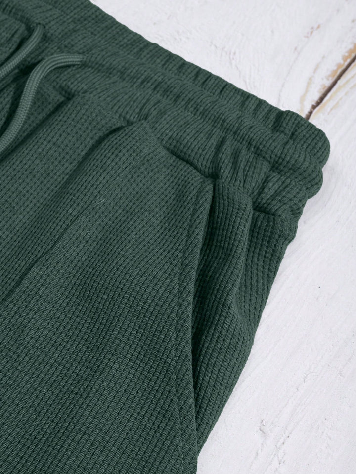 Mens Cotton Waffle Short Sleeve Set