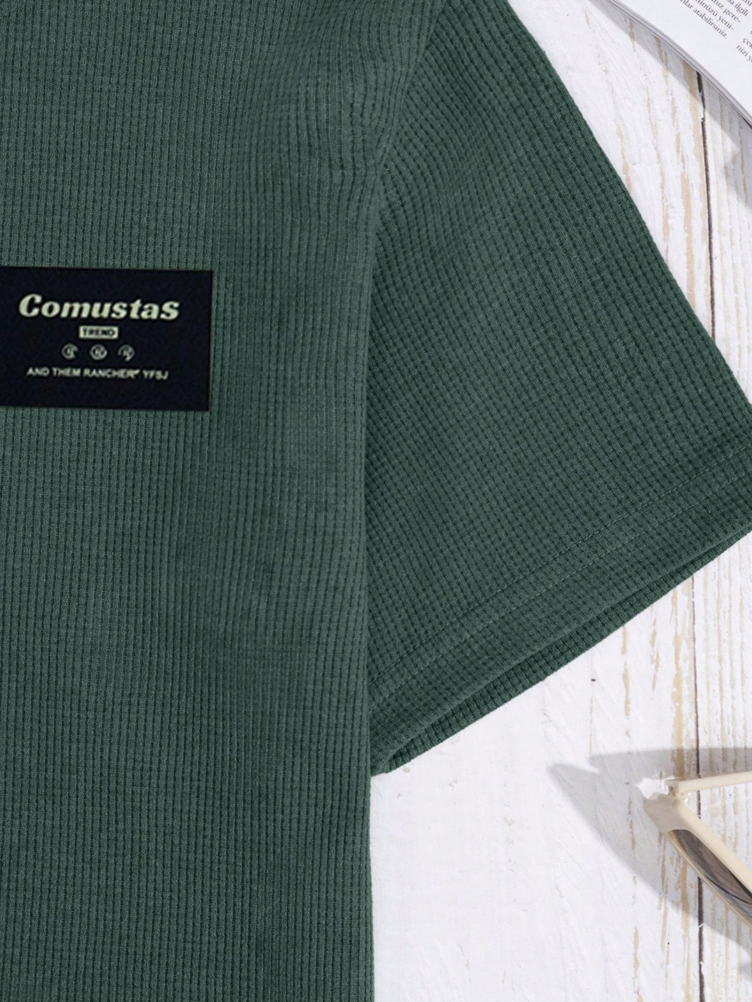 Mens Cotton Waffle Short Sleeve Set