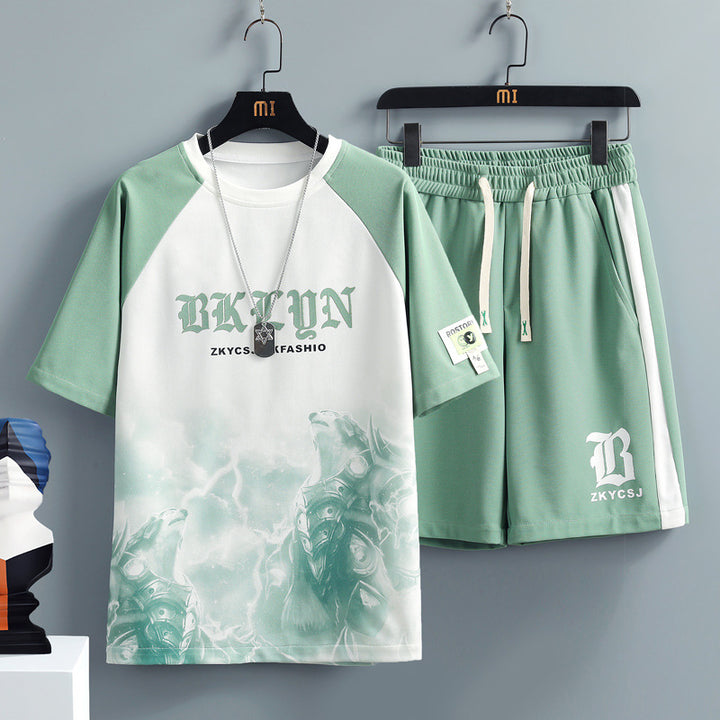  Mens Graphic Print Sports Set