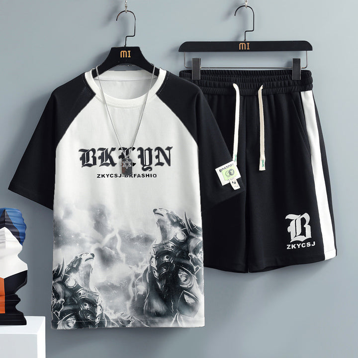  Mens Graphic Print Sports Set