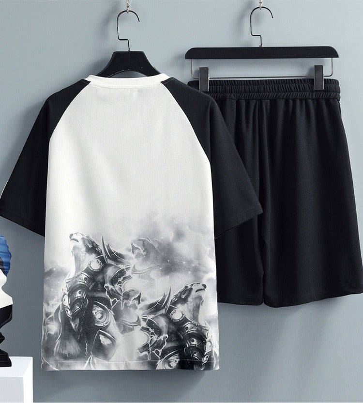  Mens Graphic Print Sports Set