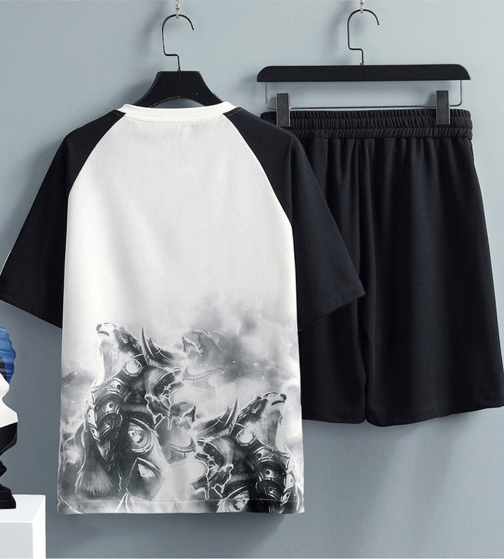  Mens Graphic Print Sports Set