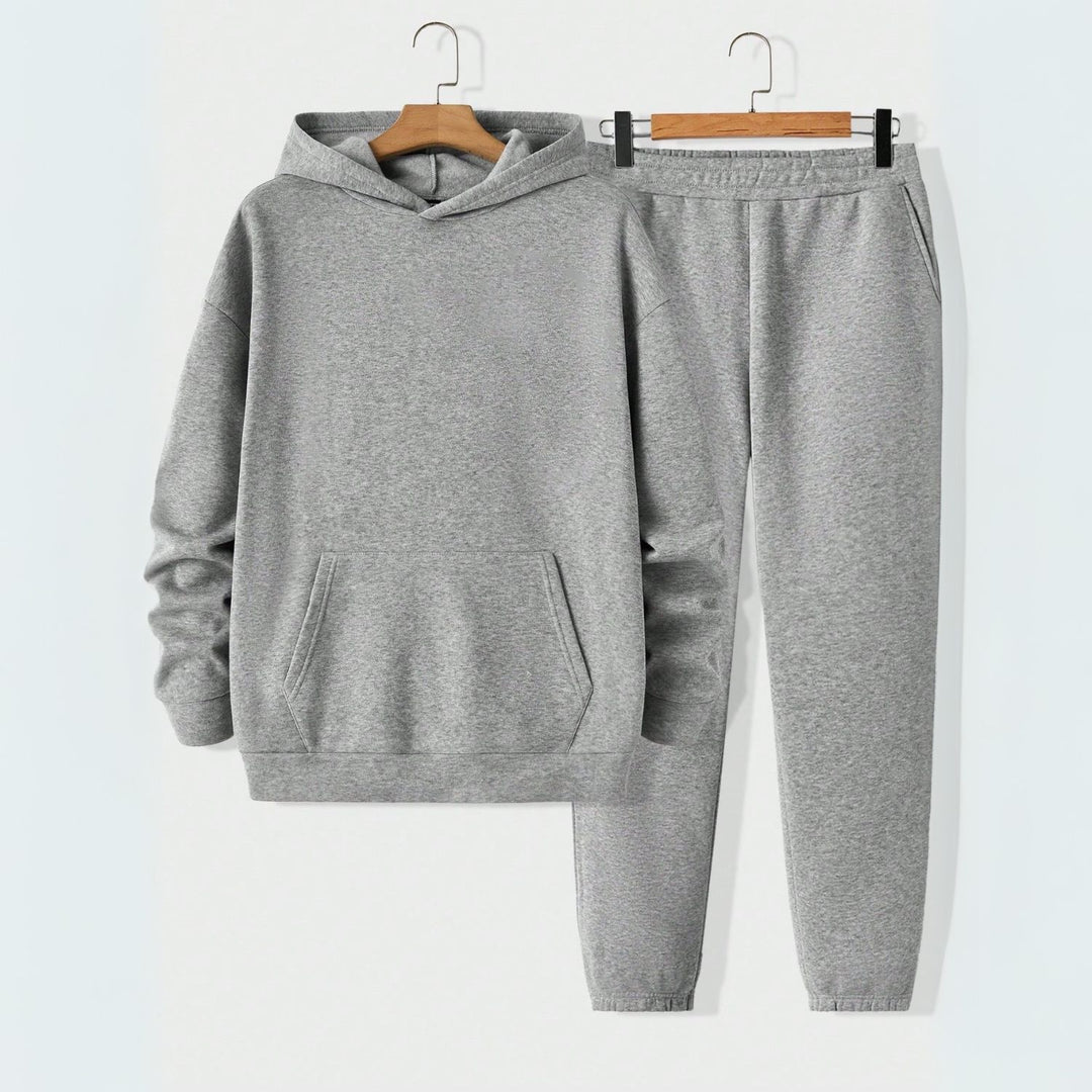 Men's Kangaroo Pocket Hoodie & Sweatpants Set
