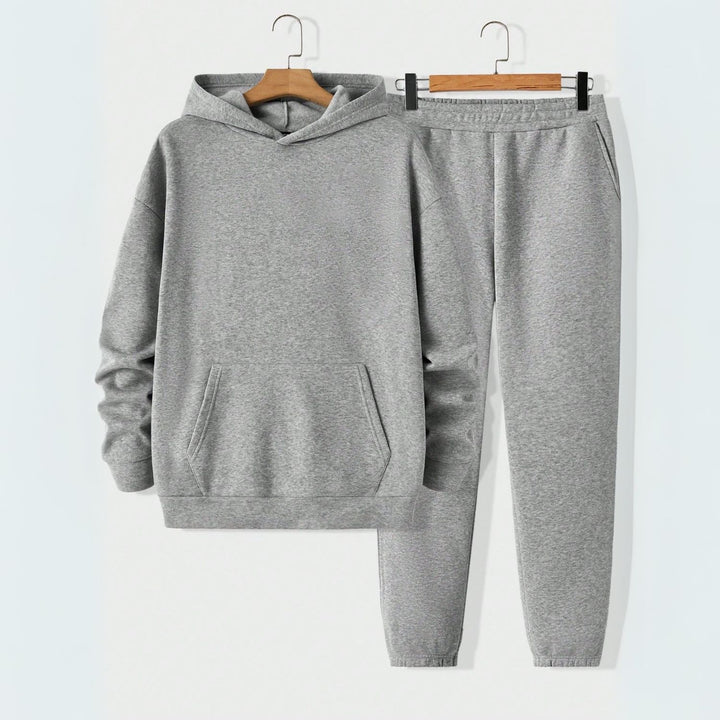 Men's Kangaroo Pocket Hoodie & Sweatpants Set