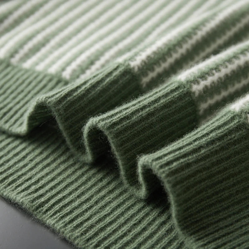 Close-up of green ribbed fabric texture