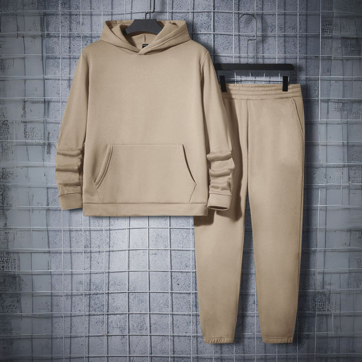Men's Kangaroo Pocket Hoodie & Sweatpants Set