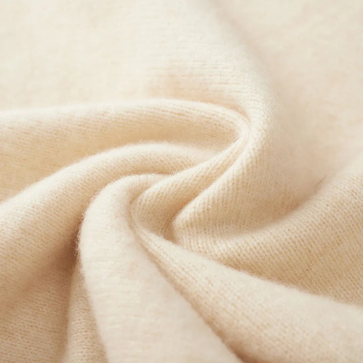 Close-up of beige fabric with soft texture