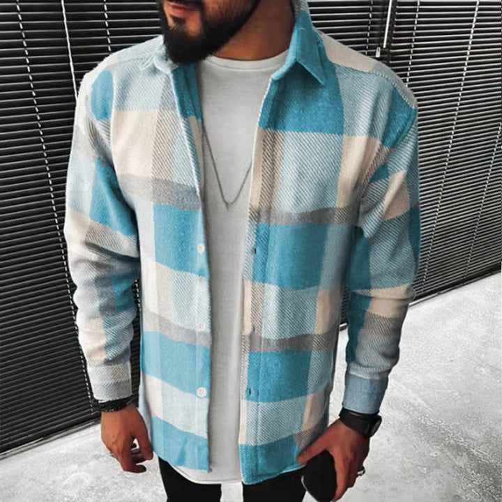 Men's Spring Check Long Sleeve Shirt