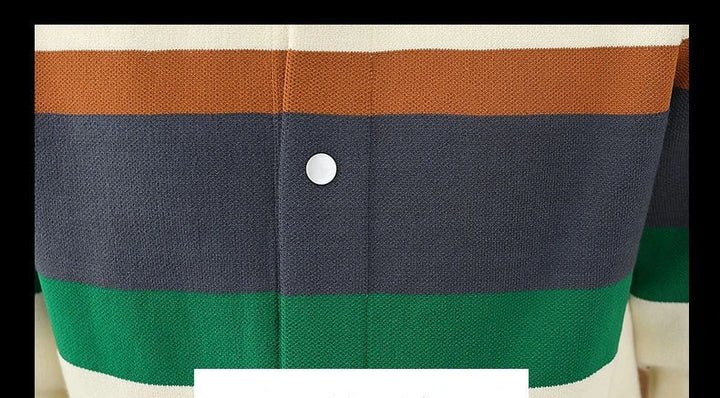 Men’s Striped Button-Up Cardigan