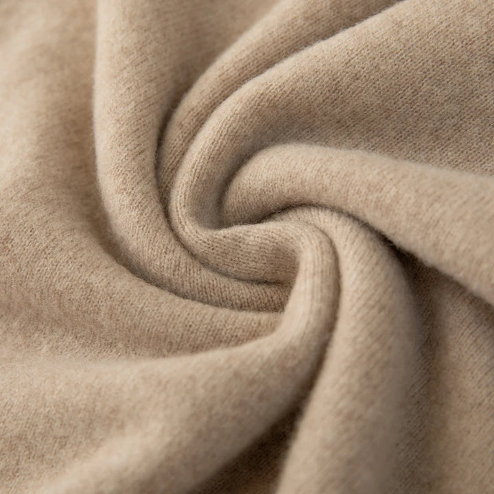 Close-up of beige fabric with a focus on texture