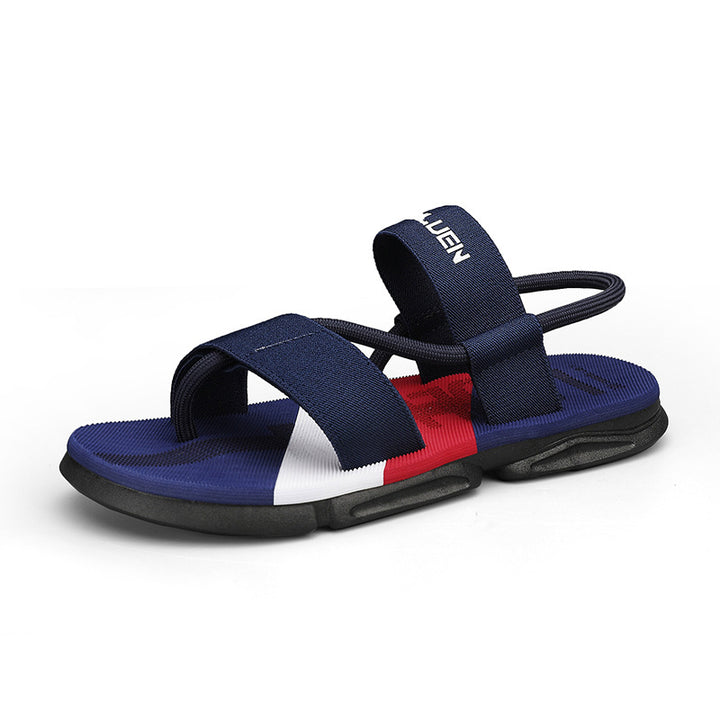 Mens colourblock Adjustable Toe Post Sandals