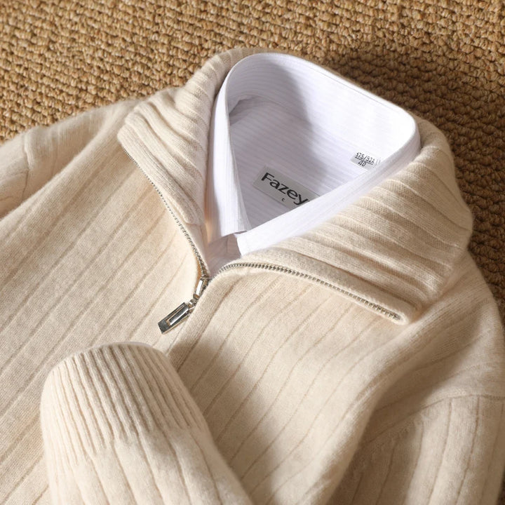 Pure Merino Wool Cardigan With Zipper