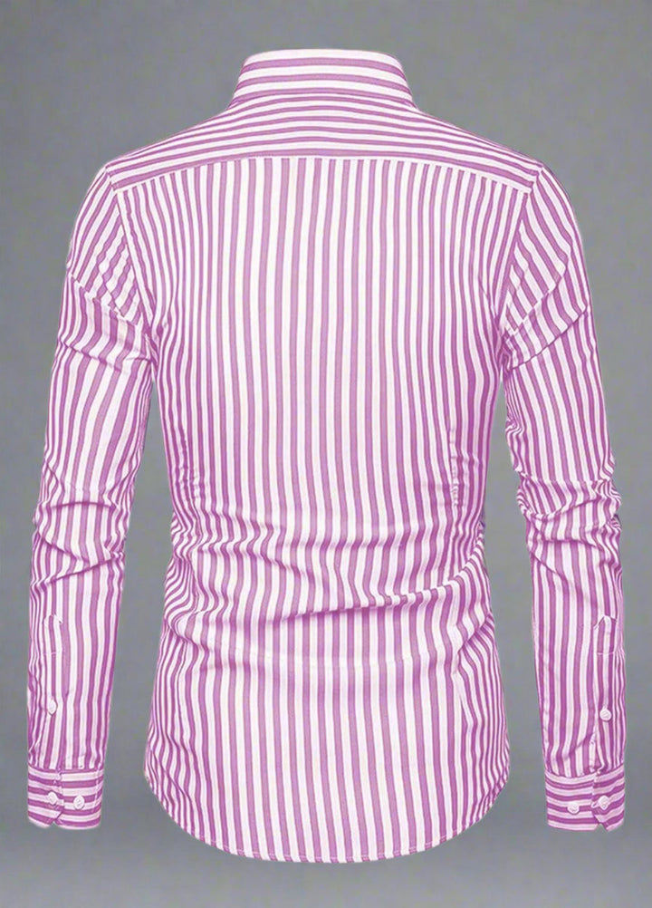  Men's Riviera Stripe Long Sleeve Shirt
