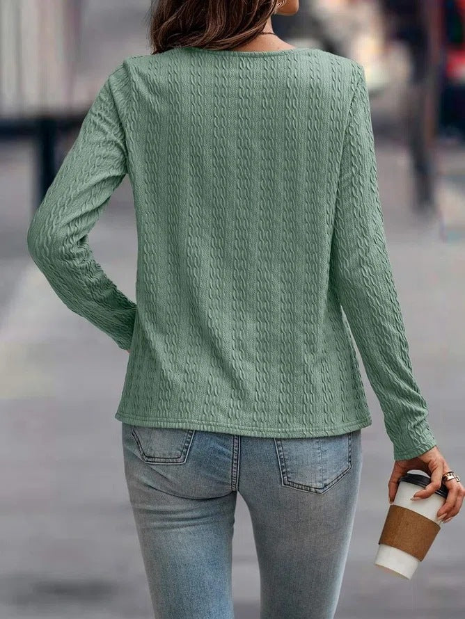 Ribbed Knitted Blouse