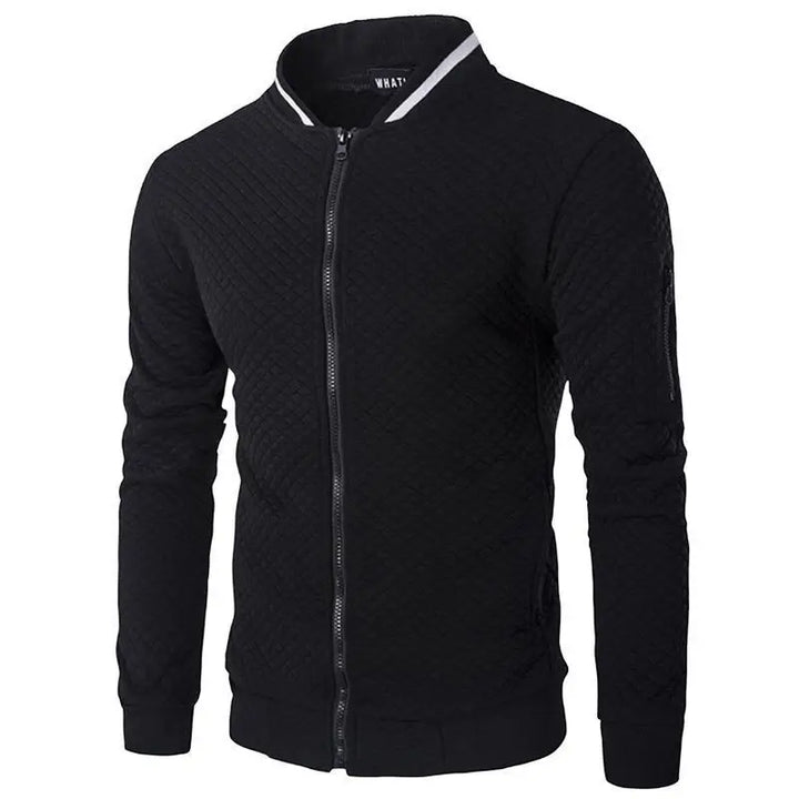 NuMode | Embroidered Terry Stand Collar Zip Jacket