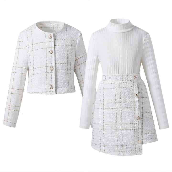 NuMode | Plaid Tweed Skirt Suit Set