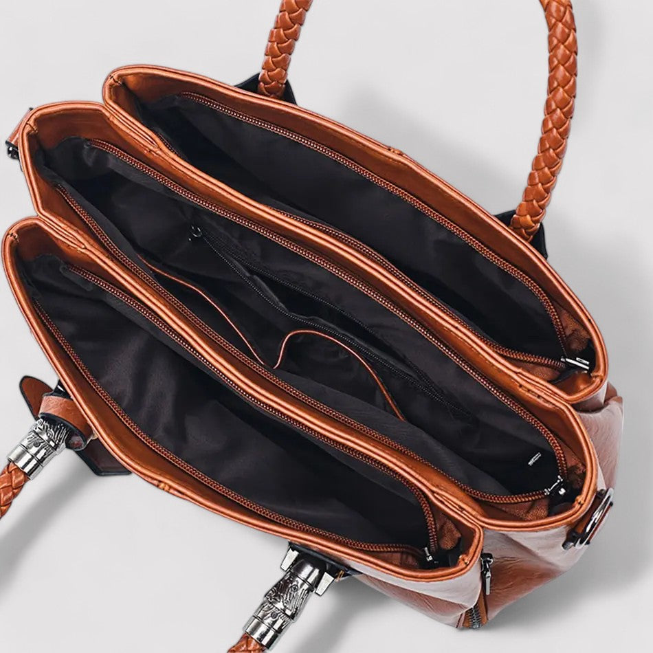 Women's Signature Boston Waxed Leather Handbag