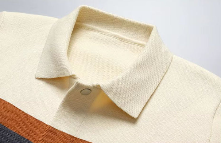 Men’s Striped Button-Up Cardigan