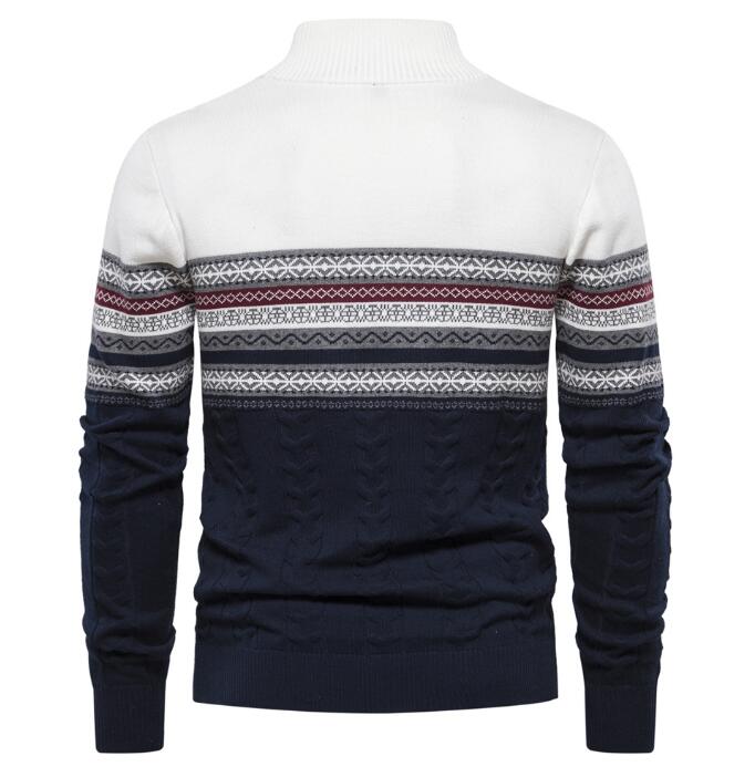 Striped Quarter-Zip Fleece Pullover