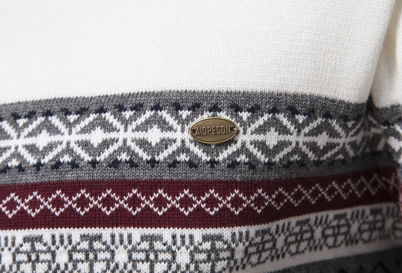 Striped Quarter-Zip Fleece Pullover