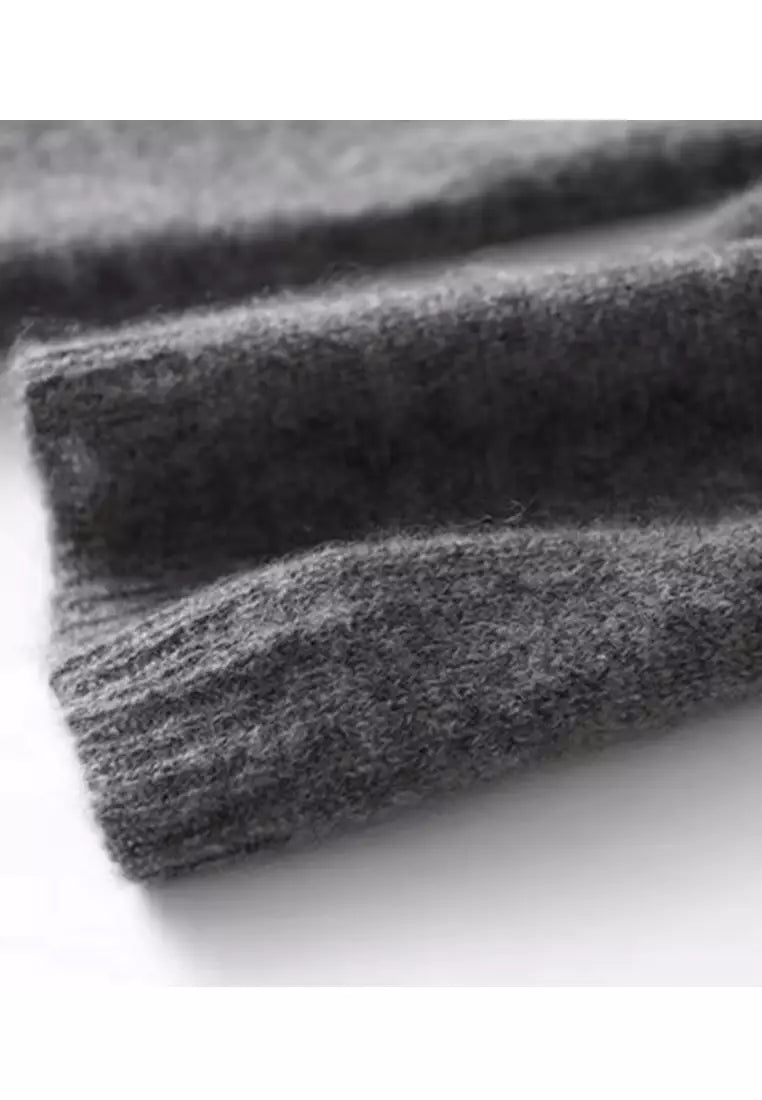 Sweater with Asymmetric Button Design