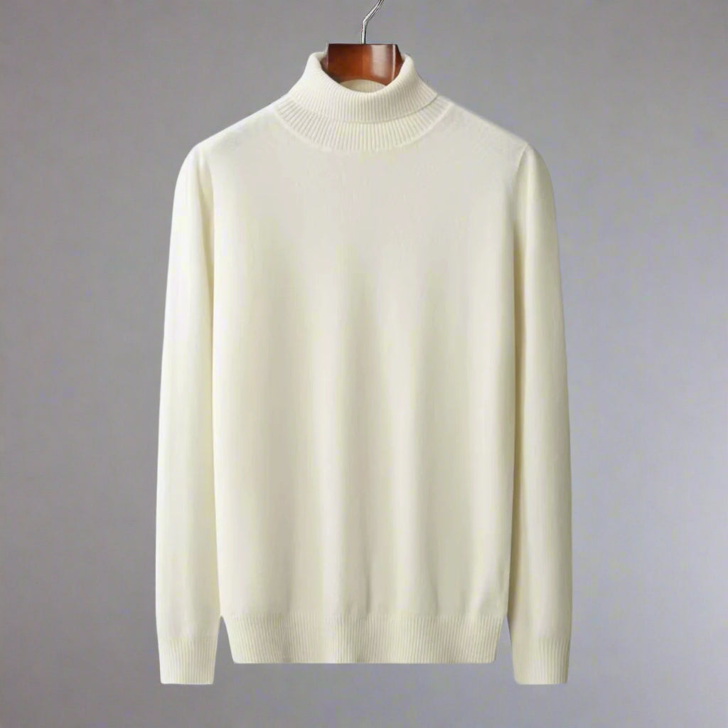 Men's Luxury Wool Blend Turtleneck Sweater