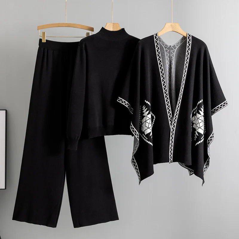 Women's Elegant Knitted 3-Piece Set.
