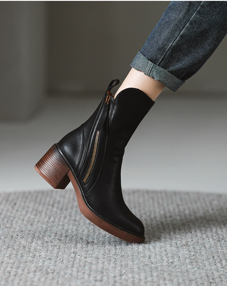 Women's Mid Heel Ankle Boot