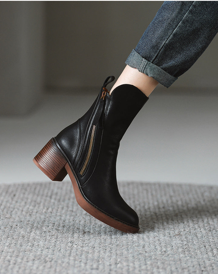 Women's Mid Heel Ankle Boot