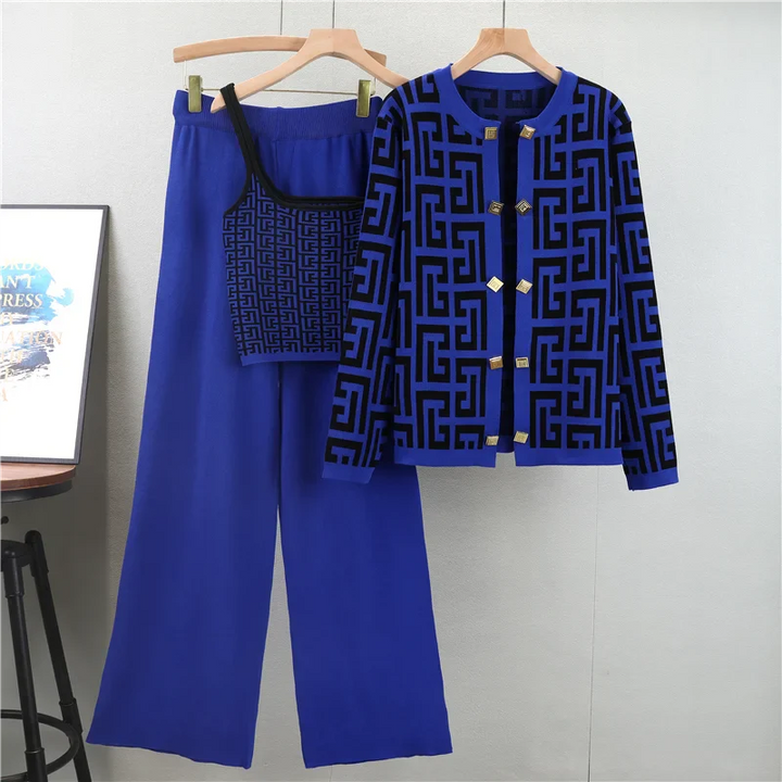Women Knitwear Three-Piece CO-Ord Set