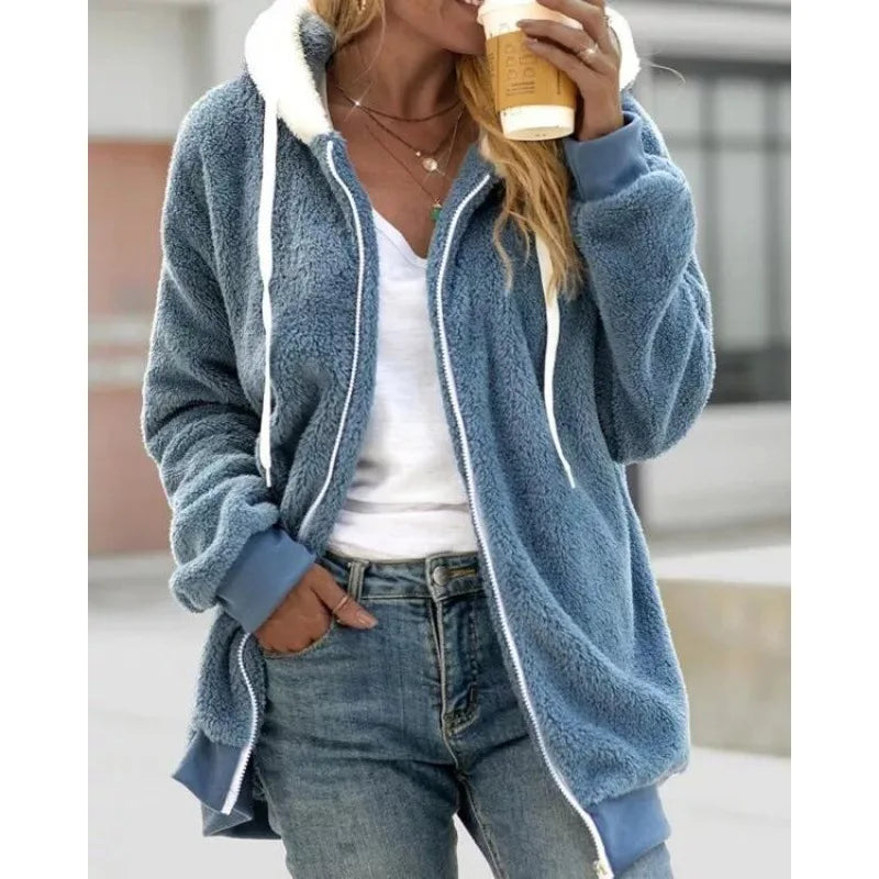 Women's Zipper Hooded Jacket