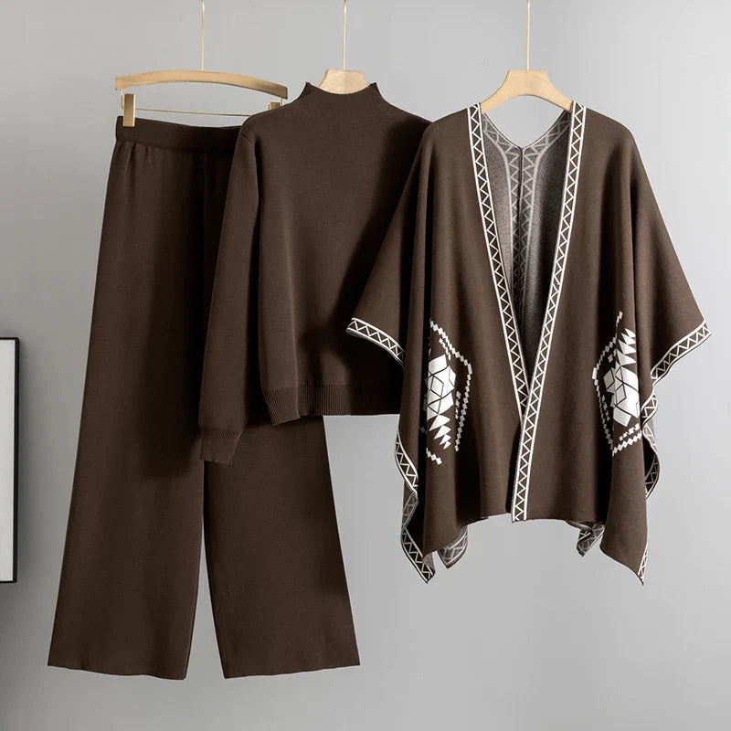 Women's Elegant Knitted 3-Piece Set.