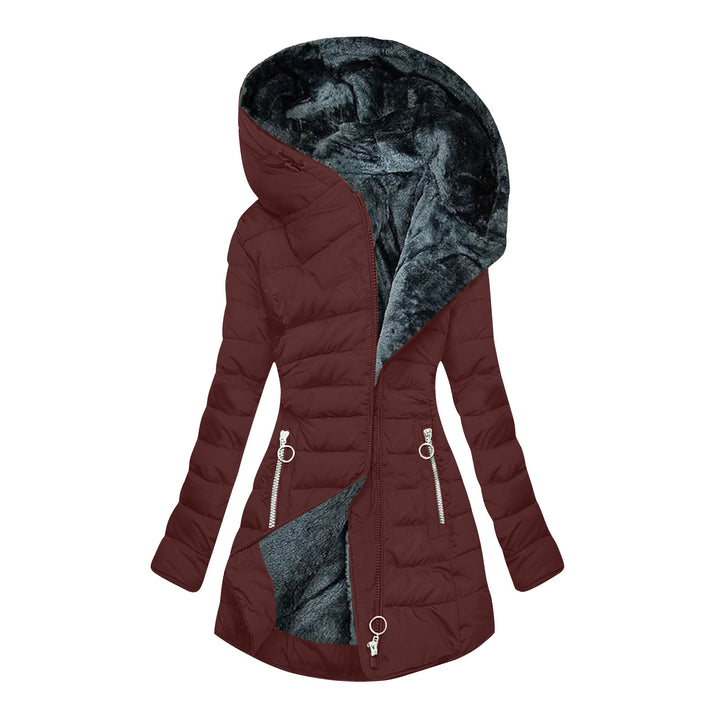Women's Winter Jacket with Solid Plush