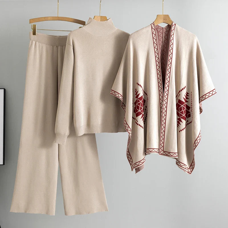 Women's Elegant Knitted 3-Piece Set.