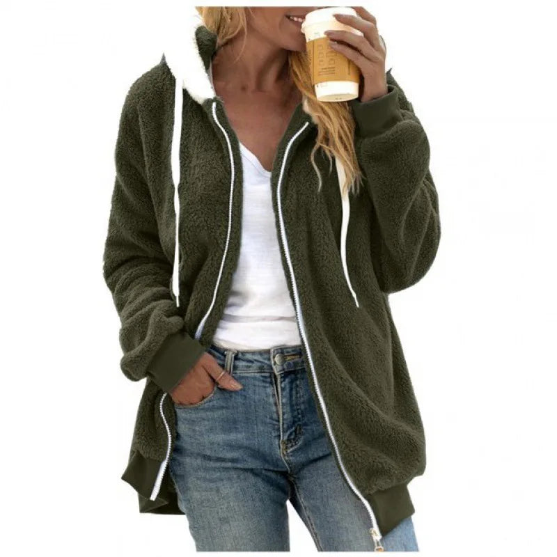 Women's Zipper Hooded Jacket