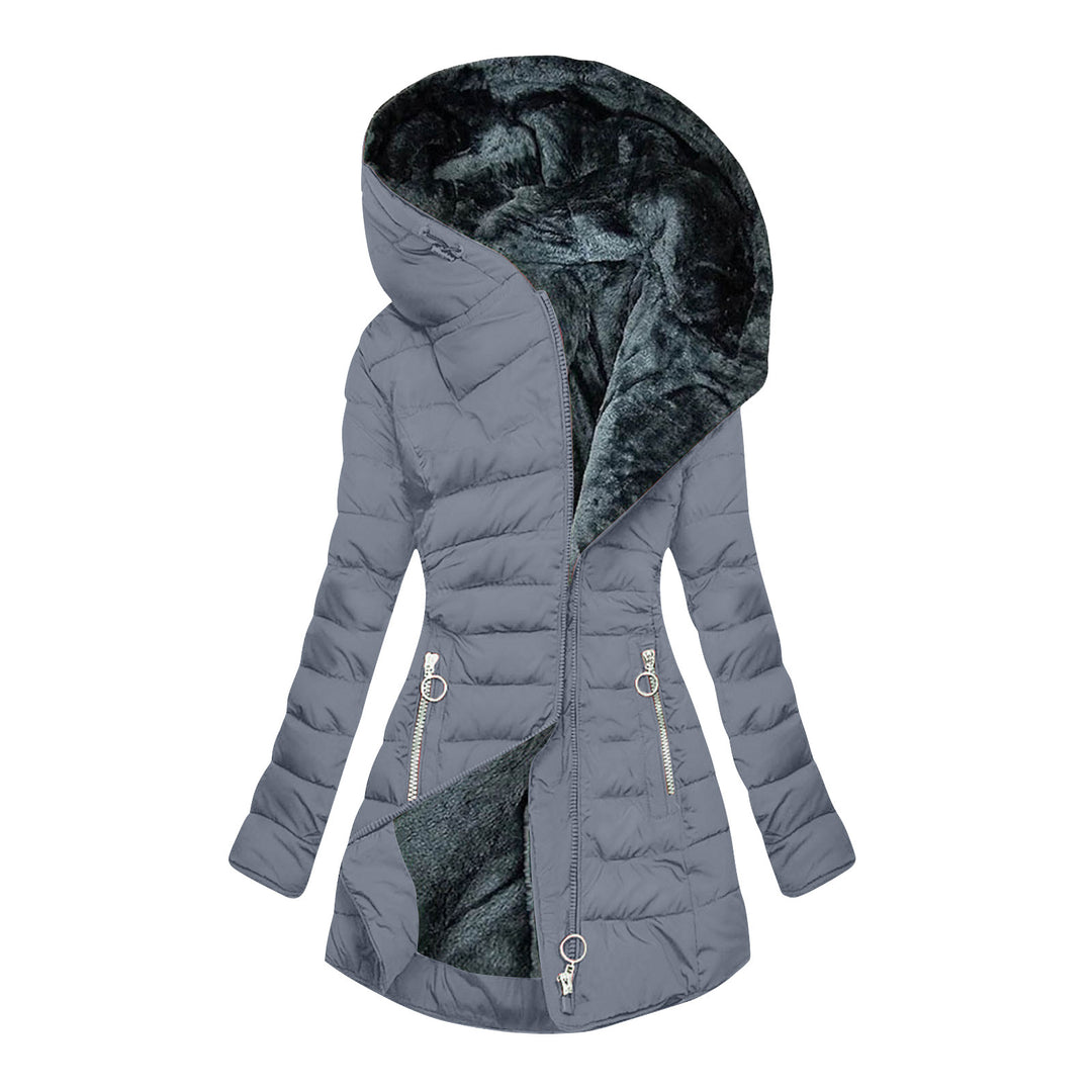 Women's Winter Jacket with Solid Plush