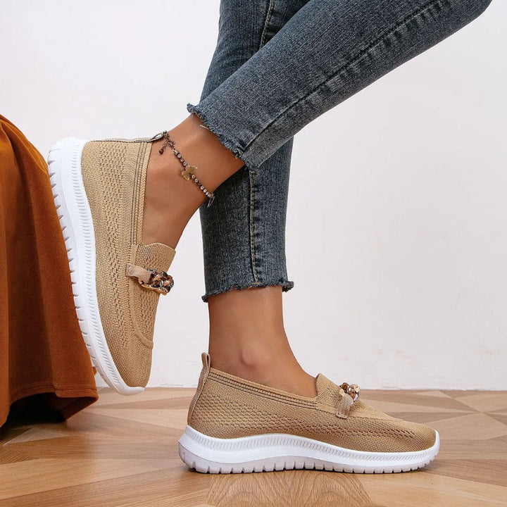 Women's Knit Chain Detail Slip-On Sneaker