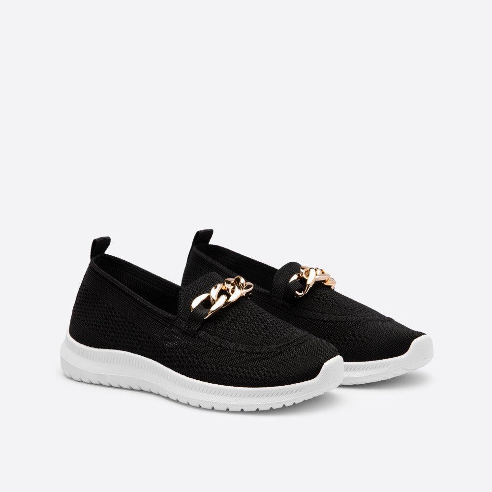 Women's Knit Chain Detail Slip-On Sneaker