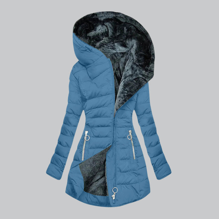 Women's Winter Jacket with Solid Plush