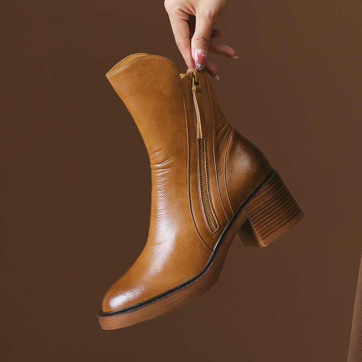 Women's Mid Heel Ankle Boot