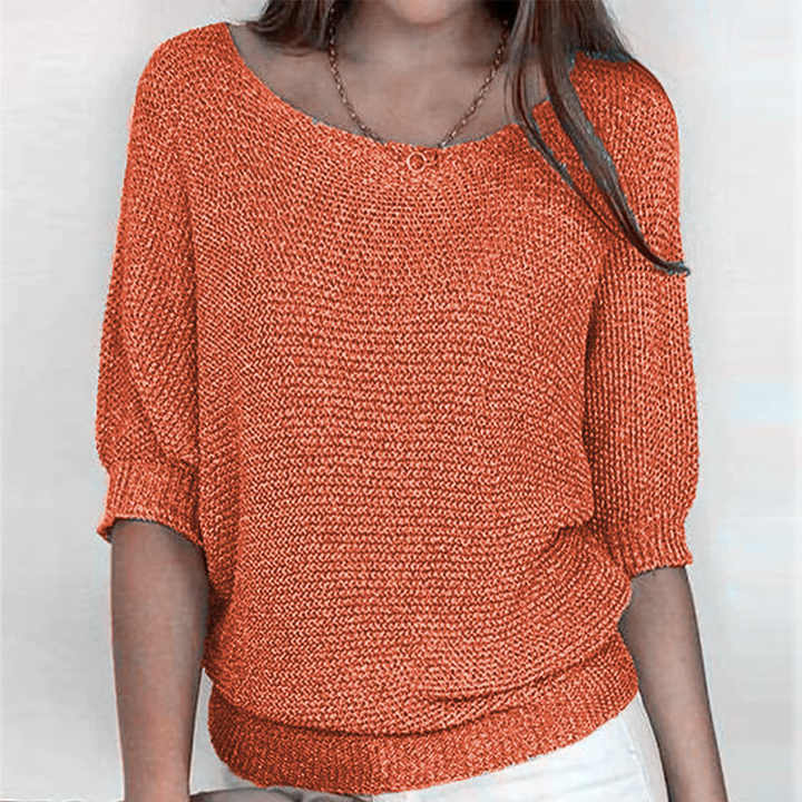  Women’s Bracelet Sleeve Knit Pullover