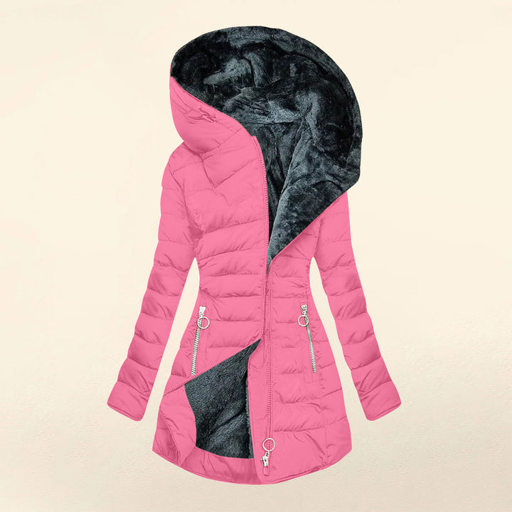 Women's Winter Jacket with Solid Plush