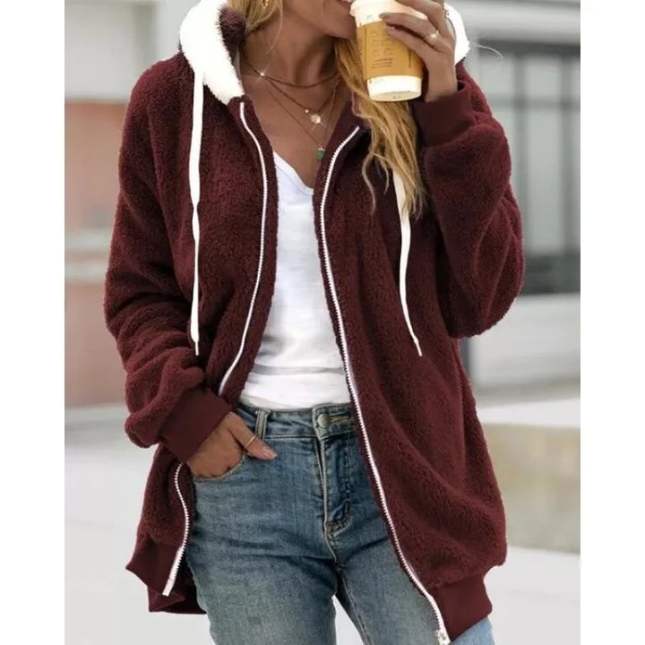 Women's Zipper Hooded Jacket