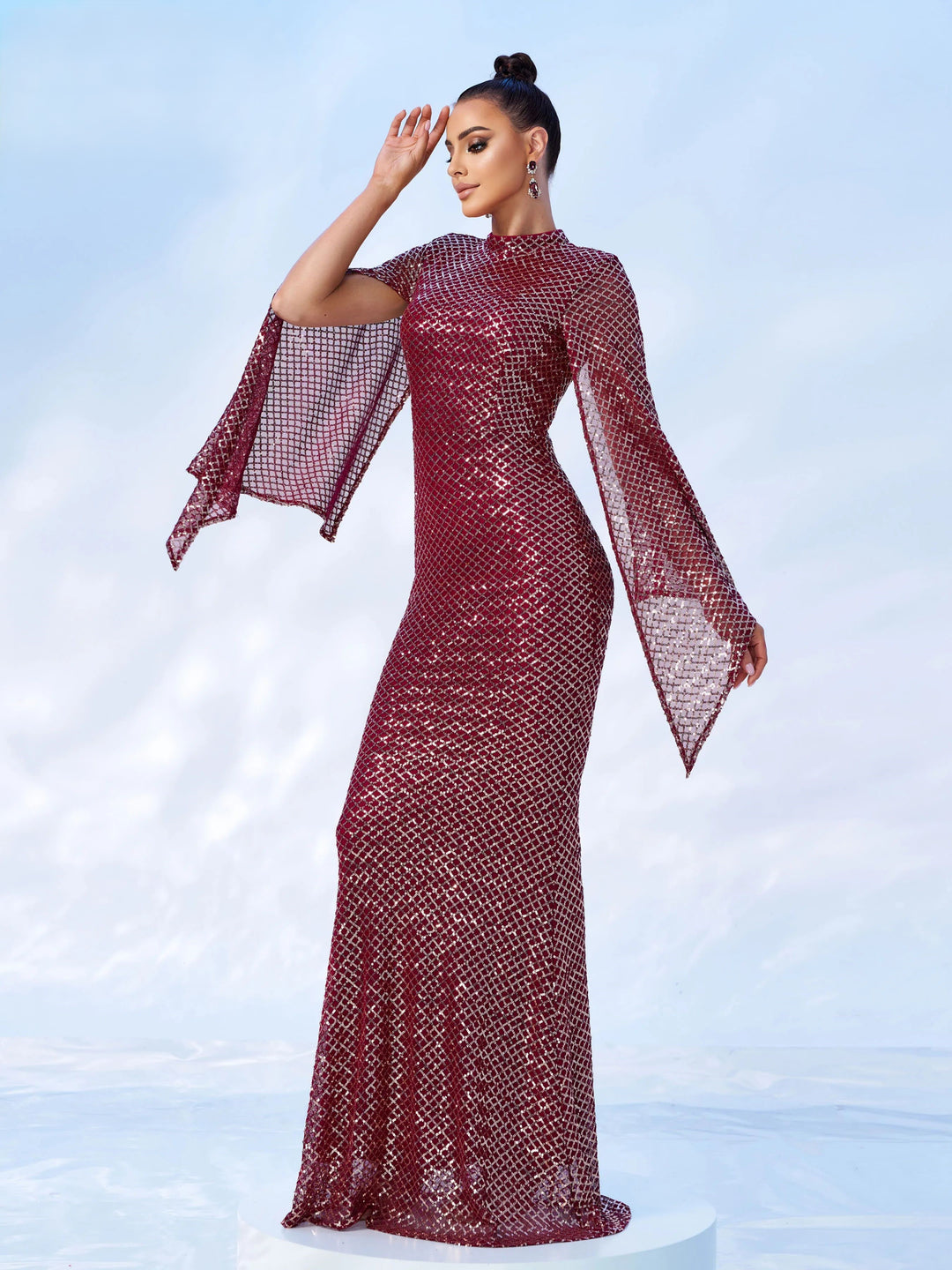 Women Sequin Mermaid Maxi Dress